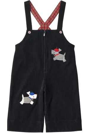 Familiar Appliqué corduroy dungarees