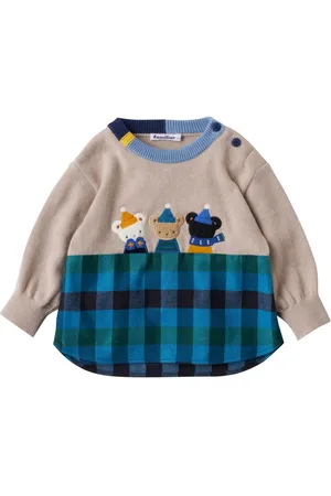 Familiar Checkered cotton sweatshirt