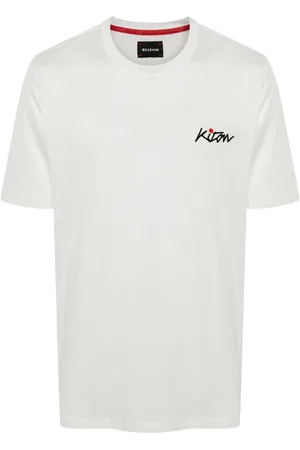 Kiton Flocked-logo cotton T-shirt