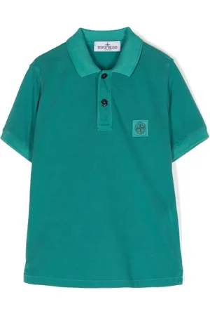Stone Island Compass appliqué cotton polo shirt