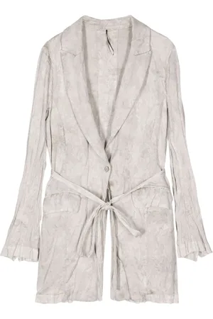 MASNADA Belted distressed coat