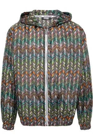 Missoni Chevron-print hooded jacket
