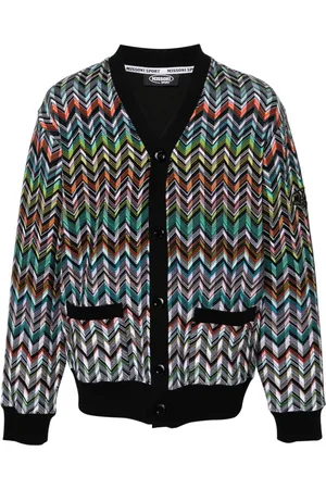 Missoni Logo-embroidered zigzag cardigan
