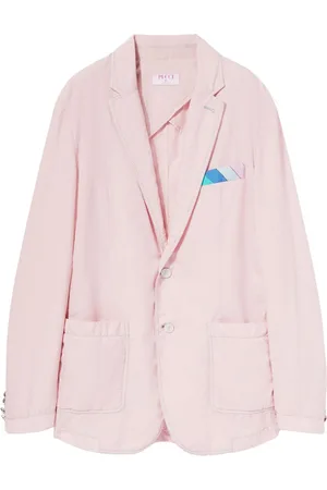 Puccini Notched-lapel cotton-silk blazer