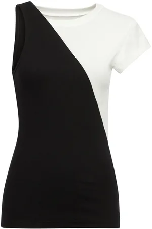 Maison Margiela Asymmetric cotton blend T-shirt