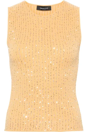 Fabiana Filippi Sequin-embellished tank top