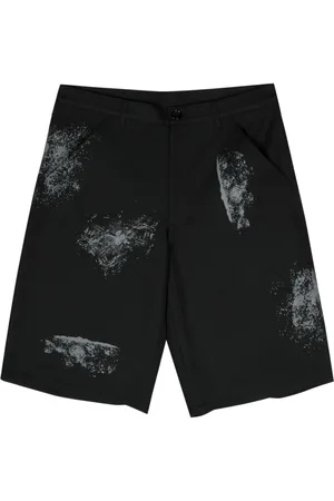 Comme des Garçons Painterly-print twill shorts
