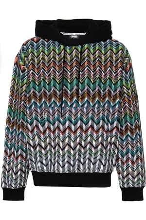 Missoni Logo-embroidered zigzag hoodie