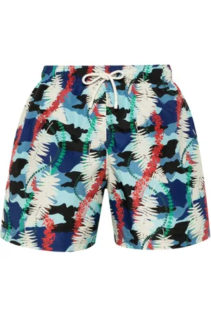 Palm Angels Leaf-print swim shorts