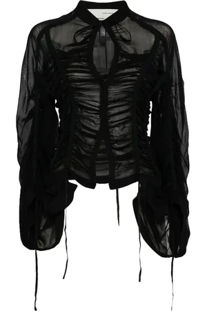 ISABEL BENENATO Strap-detail draped top