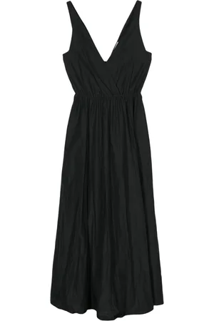 FORTE FORTE V-neck taffeta sleeveless dress