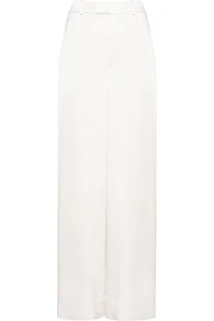 Saint Laurent High-waisted satin trousers