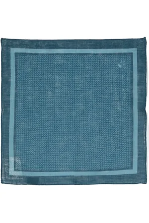 corneliani Graphic-print linen handkerchief