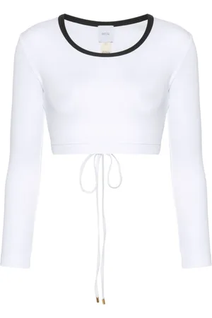 Patou Fine-ribbed cropped top
