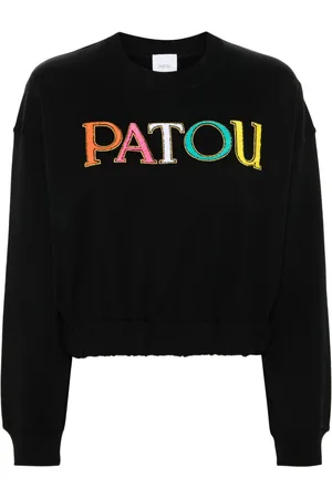 Patou Logo-embroidered cropped sweatshirt