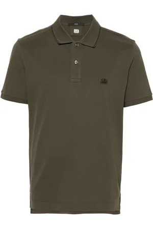 C.P. Company Logo-patch piqué polo shirt