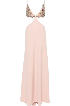 Costarellos Floral-appliqué maxi dress