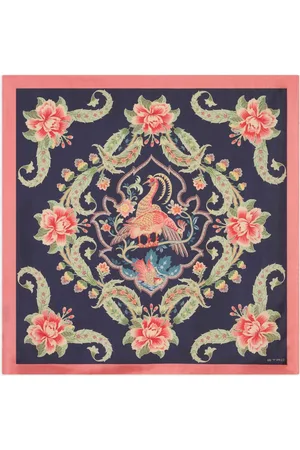 Etro Bird-print silk scarf
