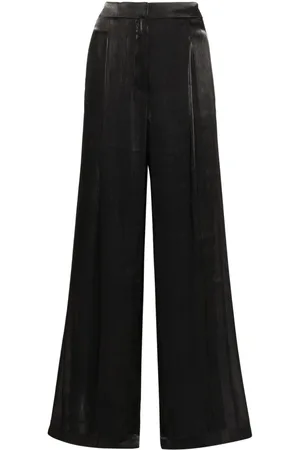 Michael Kors Georgette pleated wide-leg trousers