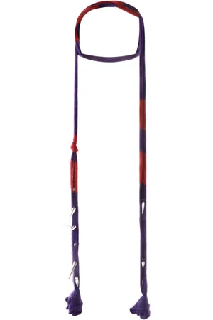 JORDAN LUCA Spike-embellished thin knit scarf