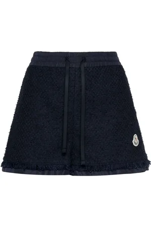 Moncler Logo-patch tweed shorts