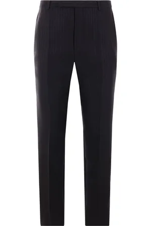 Saint Laurent Striped pressed-crease trousers
