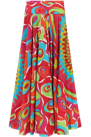 Puccini Bersaglio-print cotton maxi skirt