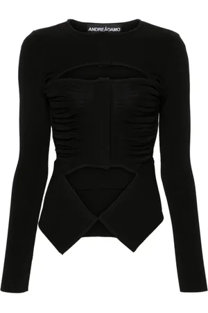 ANDREADAMO Xray cut-out ruched cardigan