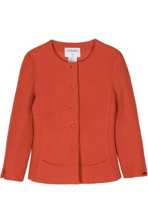 CHANEL 1999 collarless wool jacket