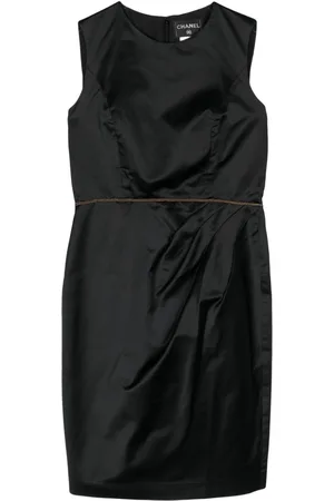 CHANEL 2000s ruched silk dress