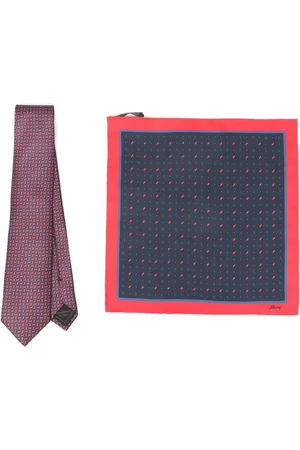 BRIONI Patterned-jacquard silk tie