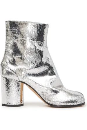 Maison Margiela Tabi 80mm mirror-effect ankle boots