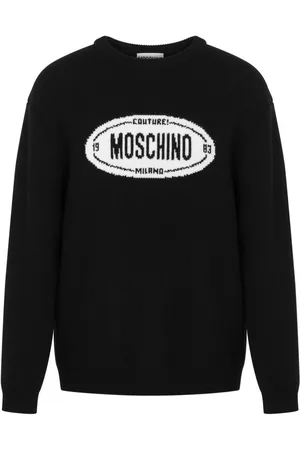 Moschino Logo-intarsia virgin-wool jumper