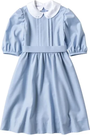 Familiar Floral-embroidered belted dress