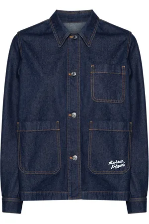 Maison Kitsuné Logo-embroidered denim jacket