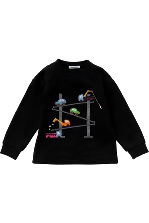 Familiar Embroidered-design cotton sweatshirt