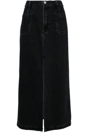 Frame La Bardot denim maxi skirt