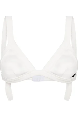 Natasha Zinko Logo-embroidered ribbed bra