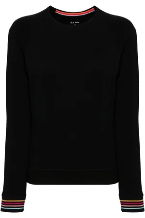 Paul Smith Striped-cuff cotton sweatshirt