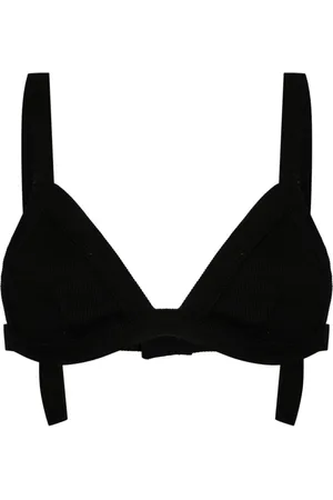 Natasha Zinko Logo-embroidered ribbed bra