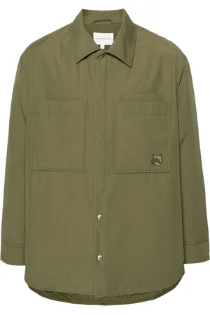 Maison Kitsuné Fox-motif padded shirt jacket