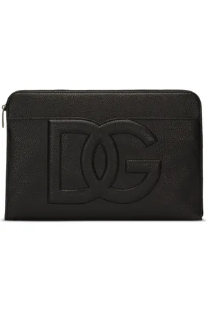 Dolce & Gabbana Large logo-embossed clutch bag