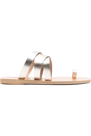 Ancient Greek Sandals Górdia leather flat sandals