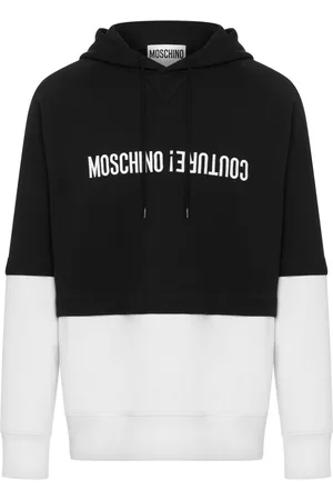 Moschino Colour-block cotton hoodie