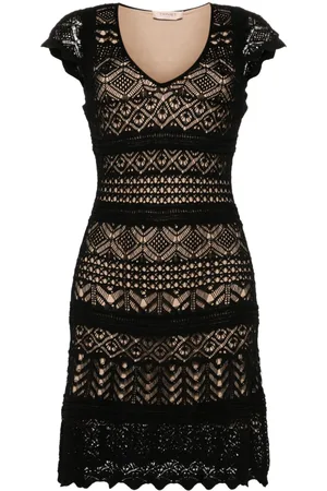 Twin-Set V-neck knitted dress