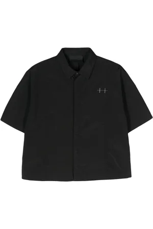 HELIOT EMIL Logo-appliqué short-sleeved shirt