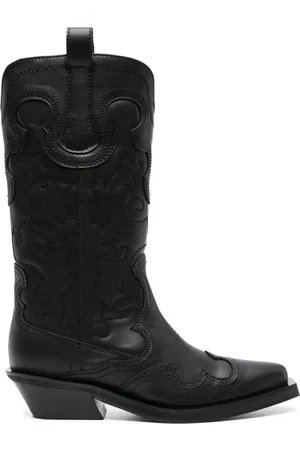 Ganni Panelled calf-length boots