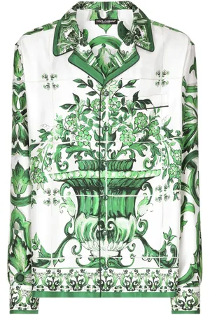 Dolce & Gabbana Majolica-print silk-twill shirt