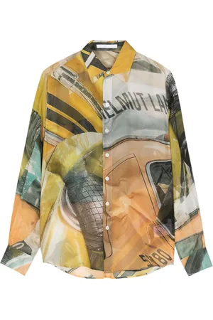 Helmut Lang Graphic-print silk shirt