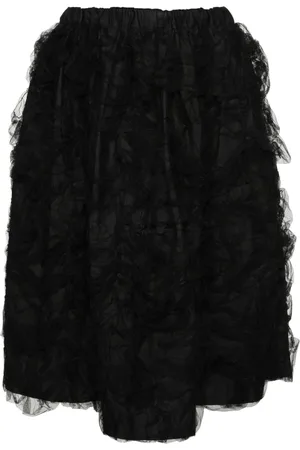 Comme des Garçons Ruffled tulle midi skirt